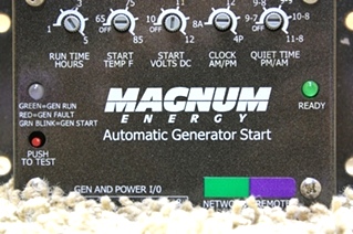 USED RV PARTS MAGNUM ENERGY AUTOMATIC GENERATOR START FOR SALE