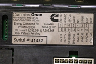 USED 018-02030 ONAN ENERGY COMMAND 30 PANEL MOTORHOME PARTS FOR SALE