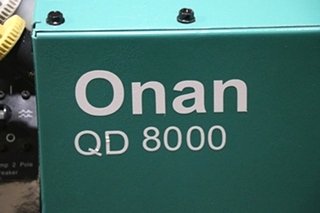 USED CUMMINS ONAN QD 8000 DIESEL RV/MOTORHOME GENERATOR FOR SALE